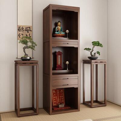 实木神台供桌家用三层佛龛立柜香案现代简约神楼祖先神柜地主神龛