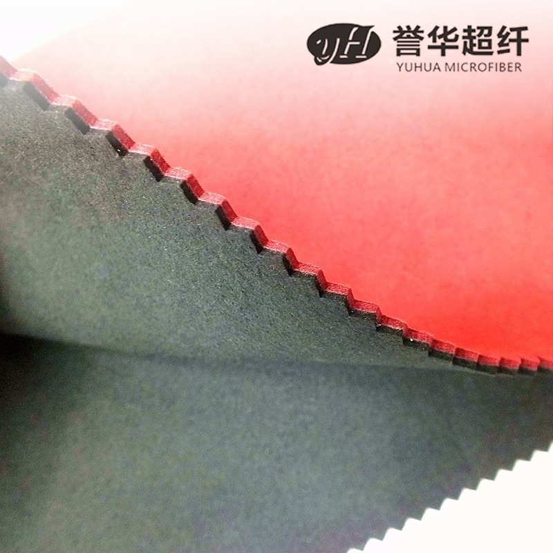 红黑双色加厚绒面超纤 耐撕裂不变形反绒超纤皮革 厚度颜色可选