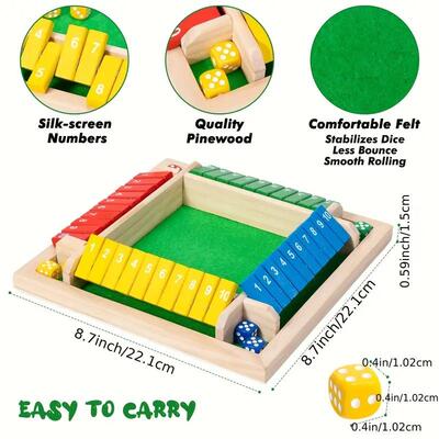 Wooden Dice Board Game Classic Family Party Board Game for