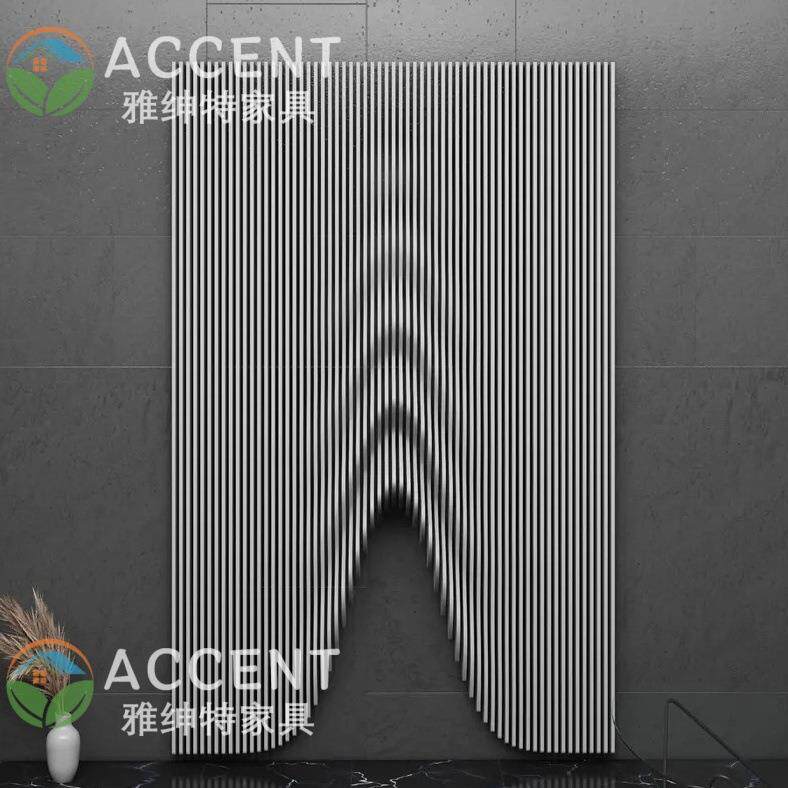 大众喜爱立体波浪切片墙饰切片窗帘艺术墙饰网红民宿客房墙