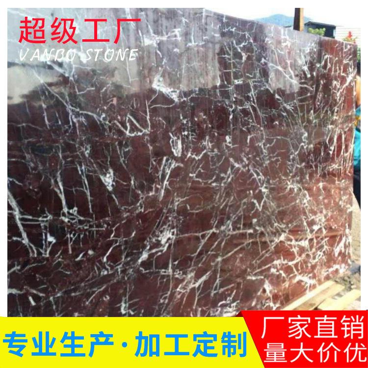 定制光面大理石窗台板板材室内装饰门头石红色过门石紫罗红奢石板