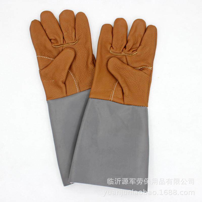 手部防护劳保电焊手套长袖深色牛革电耐好用磨长款防护耐磨防护