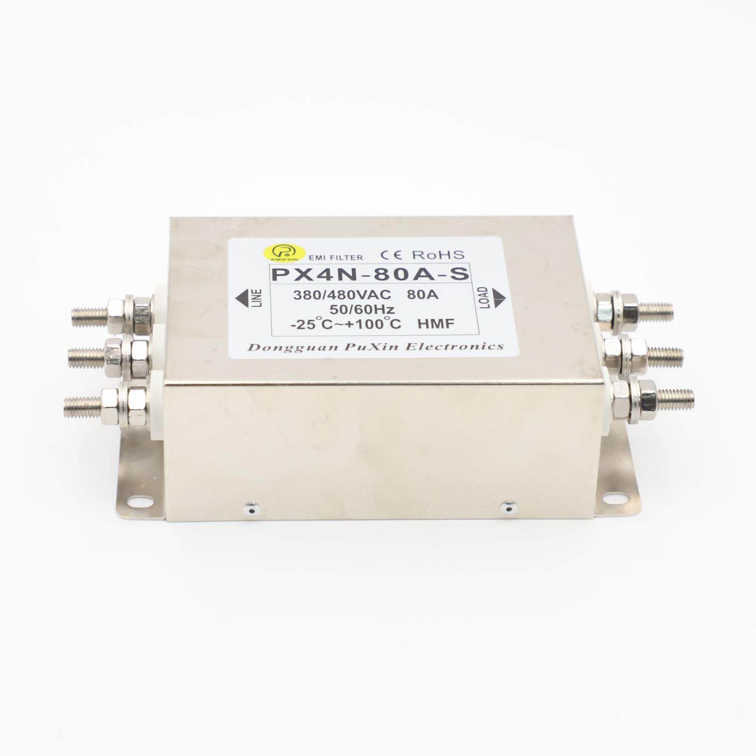 普鑫三相电源滤波器80A200/480V直销注塑机滤波器多电路设计