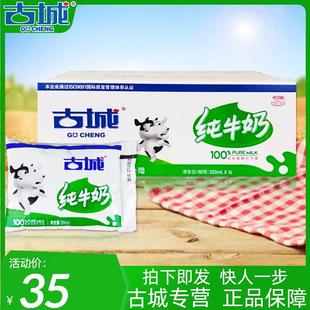 山西古城纯牛奶整箱塑料袋包装百利包全脂灭菌乳旗舰官方营养蛋白