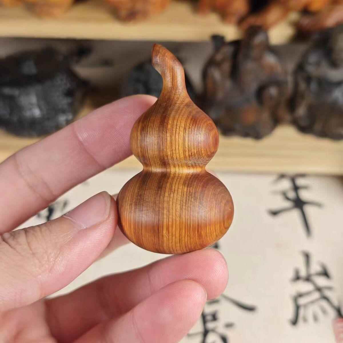 崖柏陈化料把件开叉010葫芦多子工葫芦小葫芦艺质木随身盘玩文玩