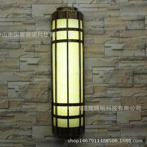led户外壁灯防水中式上下发光射灯仿云石花园别墅阳台围墙壁灯
