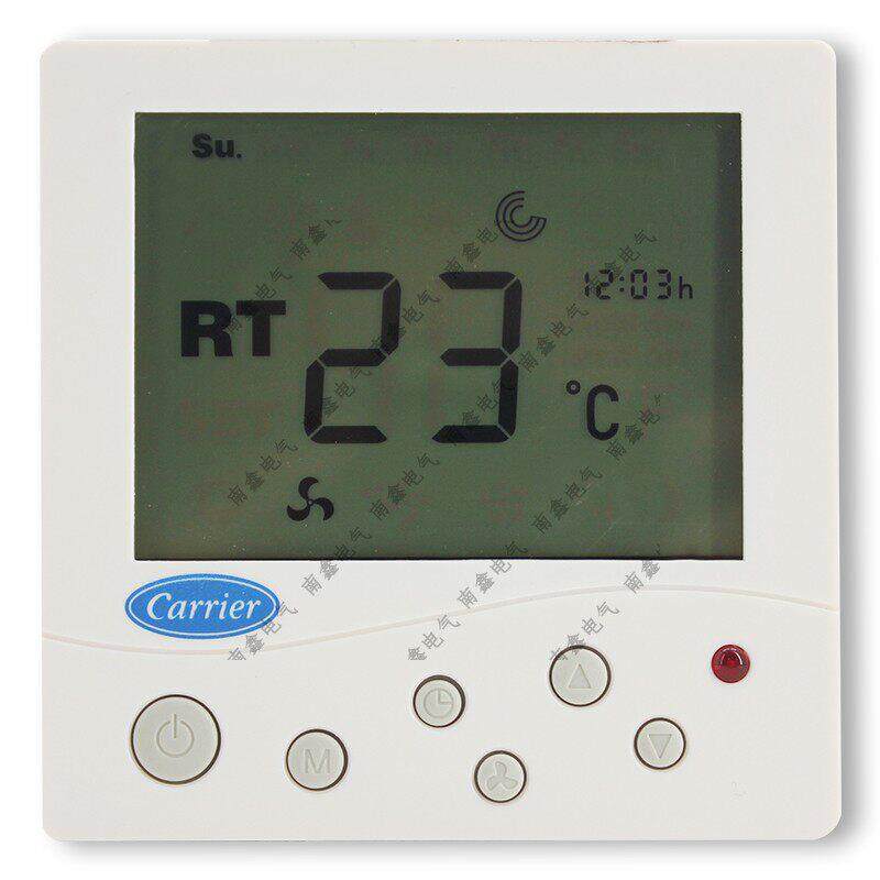 carrier开 利中央水冷式空调液晶温控器 通风机盘管三速开 关面板