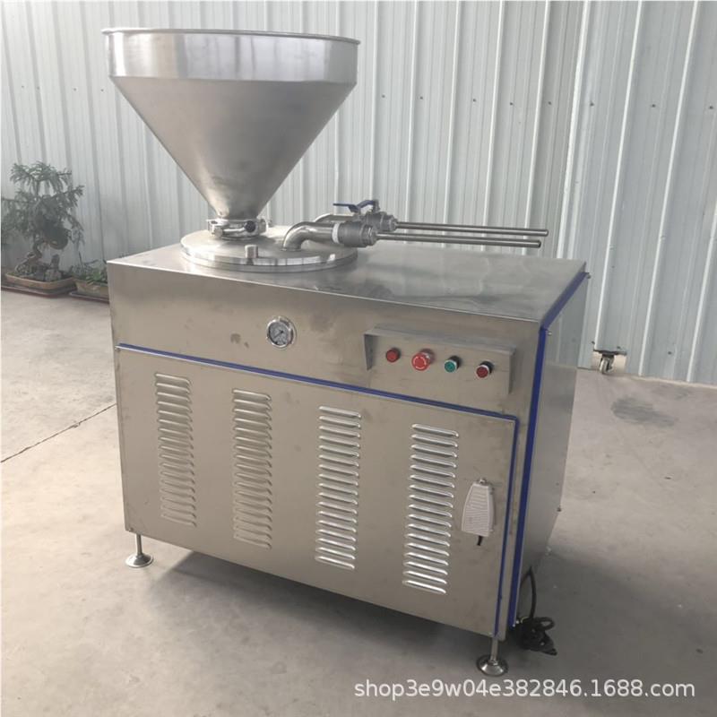 全自肠不锈钢液压灌肠机哈尔滨红灌机红肠猪肉YEV肠肠双管灌制动