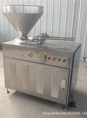 全自肠不锈钢液压灌肠机哈尔滨红灌机红肠猪肉YEV肠肠双管灌制动