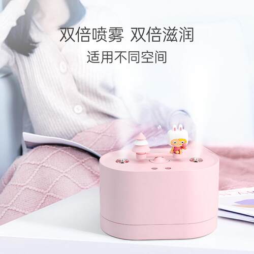 音乐盒加湿器大雾量几何乐队空气净化补水音乐夜灯无线小型加湿器