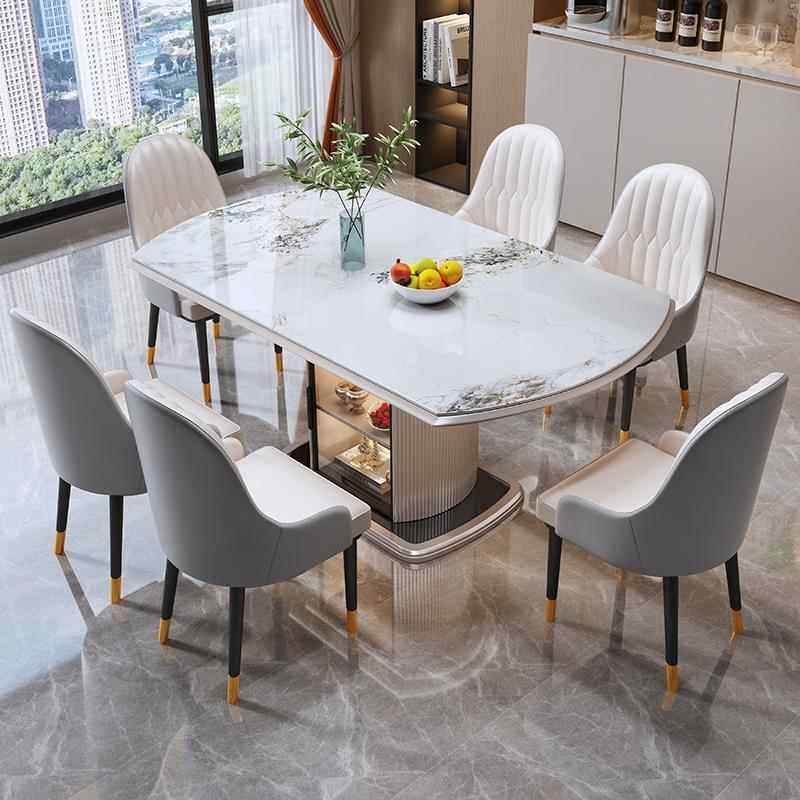 正品实木岩板餐桌椅组合家用户物型现简约缩轻代奢伸储饭桌可变圆,住宅家具,岩板餐桌,淘宝优惠券,粉丝福利购,淘宝优惠卷