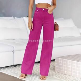 womens jeans high waisted straight leg stretchy jeans welt