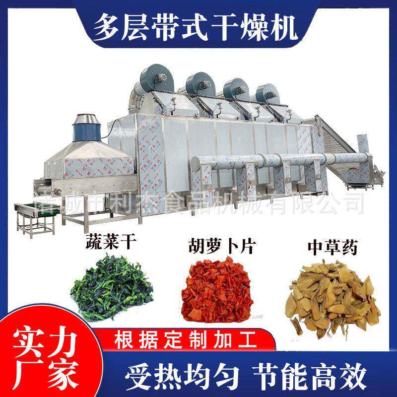 网带式木薯切片脱水烘干线大型蔬菜烘干机萝卜红薯条干燥机厂家