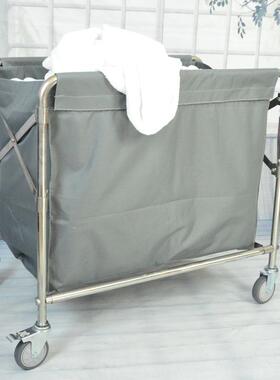 61K3折叠布草车304收集手推车保洁房口车酒店宾馆客房服务车工