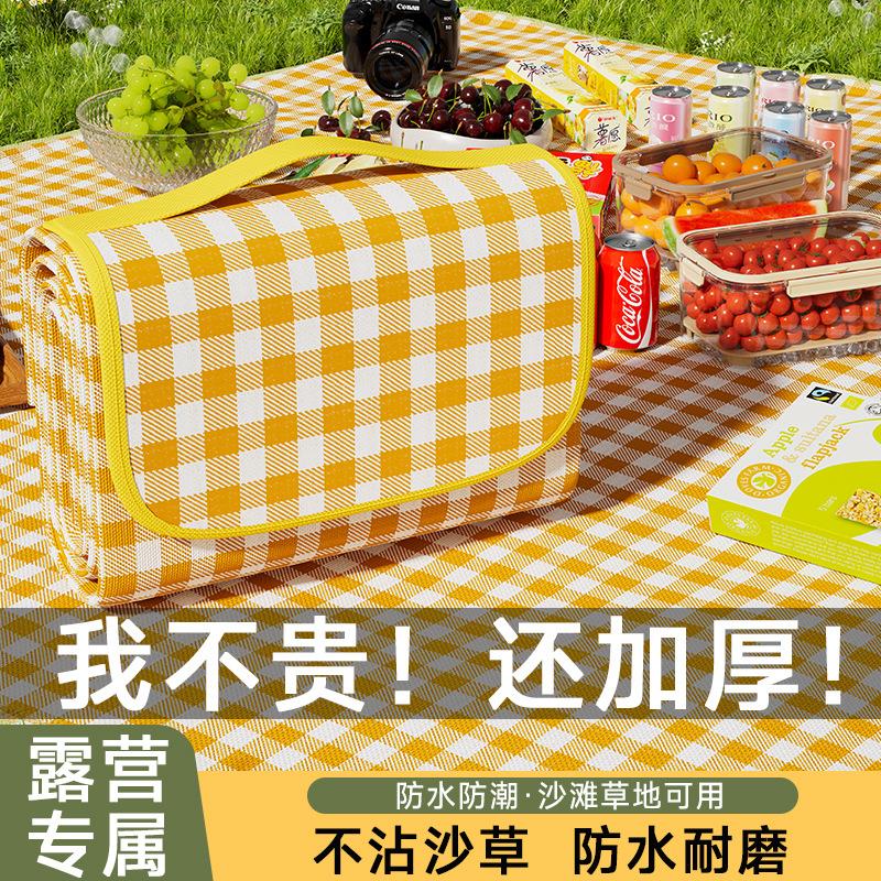 大号野餐垫防潮垫加厚户外野炊野营沙滩帐篷地垫防水大号草坪垫子