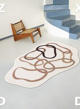 A5L跳毯跃的圆地垫地客厅用大垫面积绒F766M85M面可机洗约简设计