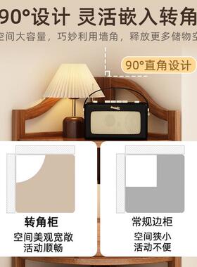 转角物架多层收纳架墙角落拐角厨房夹置缝书架窄缝角ZY-001三柜角