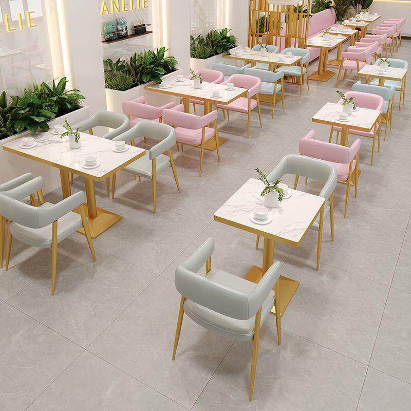 网红奶茶店桌椅组合小吃餐厅汉堡甜品烘培快餐咖啡厅商用卡座沙发