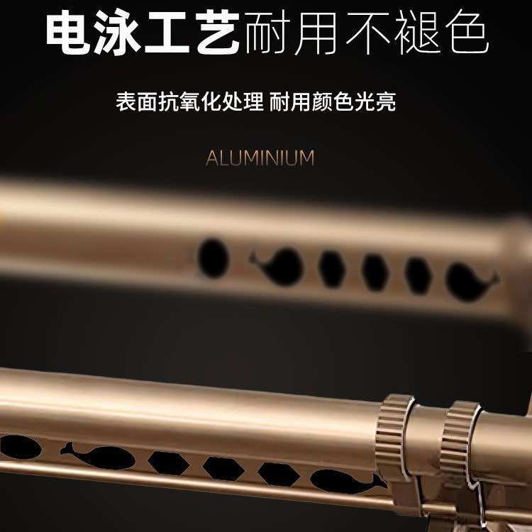 推拉晾衣架阳台晾衣杆家用伸缩户外折叠窗子吊挂凉衣服隐形收缩式