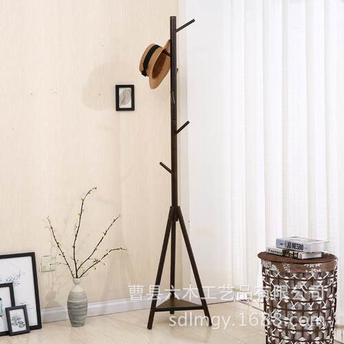 实木卧室门口办公室客厅落地衣帽架简约卧室衣架家用客厅北欧