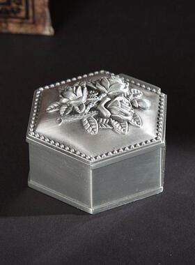 小号复古欧式韩国公主首饰盒金属袖珍饰品盒求婚盒三款收纳盒