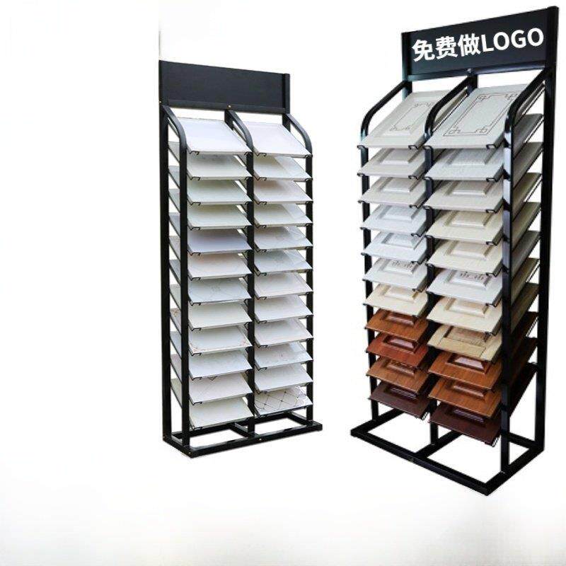 瓷砖展示架垂直铝扣板石材地板样品展示架彩色板货架天花板橱柜门