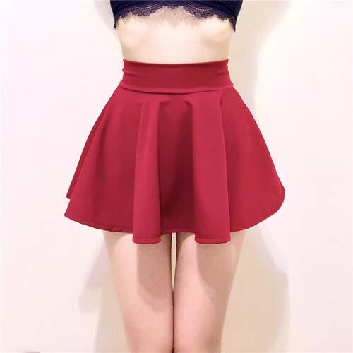 Lineless short pleated skirt, opaque dance skirt, hanging