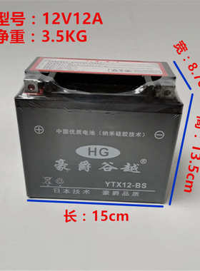 燃油三轮摩托车电池12V14A32A12a免维护蓄电瓶宗申福田隆鑫通用