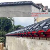 彩绘小特厚无架瓦树脂中国风彷古塑料雨套中国风集成瓦檐装 饰