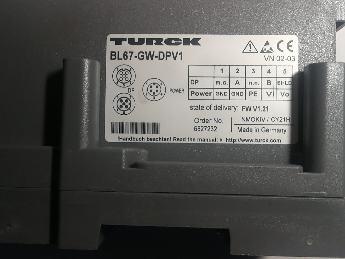 图尔克BL67-GW-DPV1全新原装标价就是卖价。