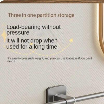 Removable Bathroom Towel Rack Space Aluminum Bilateral