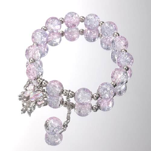 Glass butterfly bracelet for women ins琉璃蝴蝶手串闺蜜手錬女