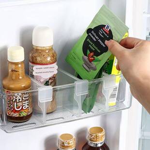 冰箱分隔夹侧门分隔板隔断分格神器可调节小卡扣抽屉收纳万能分格