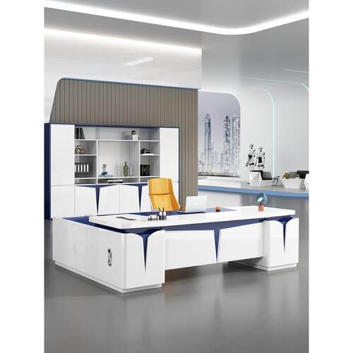 办公桌老板桌简约现代总裁桌办公室家具广东轻奢经理大班台主管桌