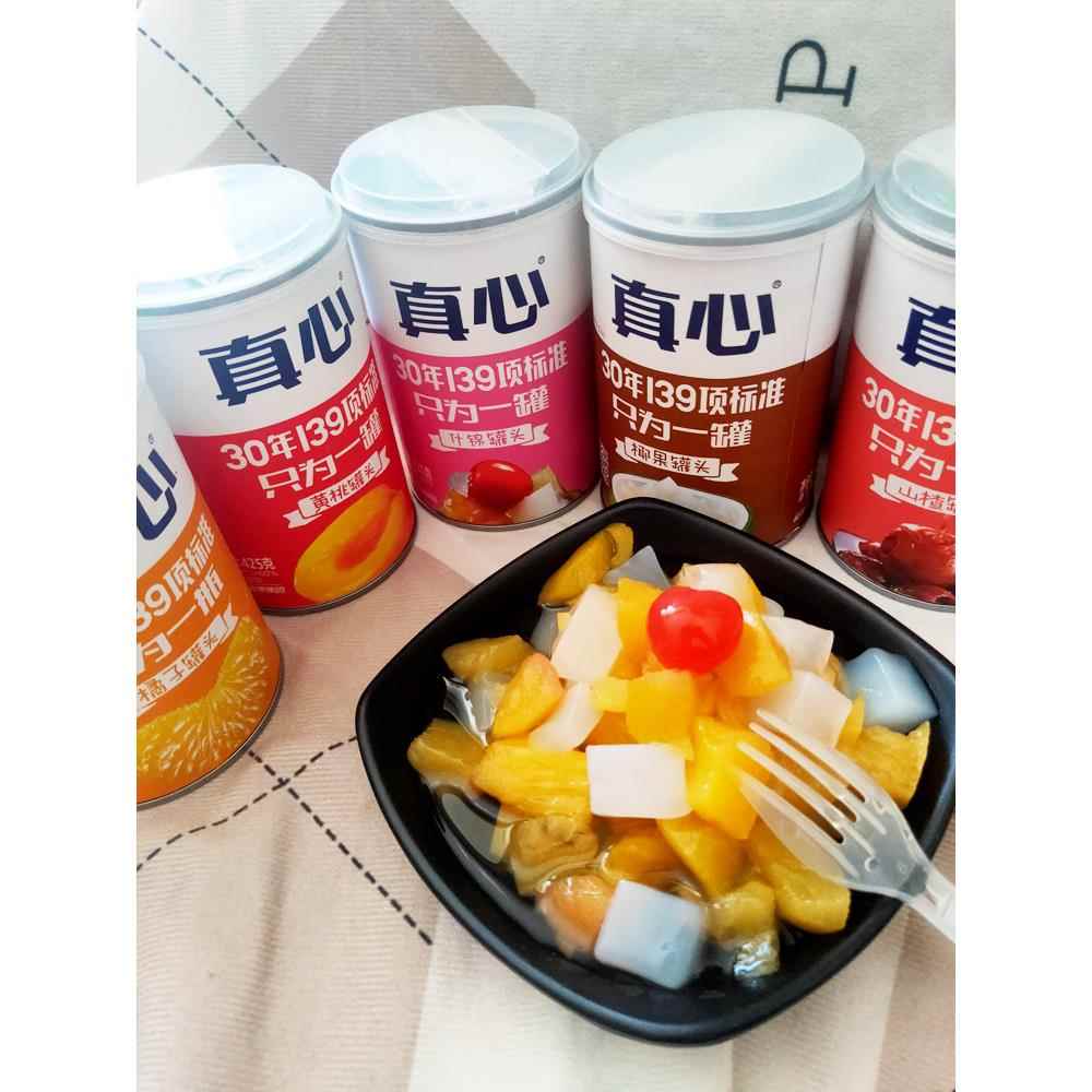 大连罐头黄桃什锦山楂橘子罐头小瓶小铁罐425*4水果零食