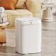 家用高档轻奢智能客厅垃圾桶大容量防水带盖厨房电动浴室纸篓米白