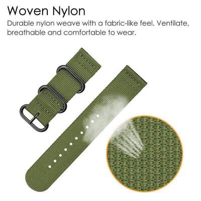Canvas Nylon Woven Fabric Strap 18/20/22/24mm For Band W