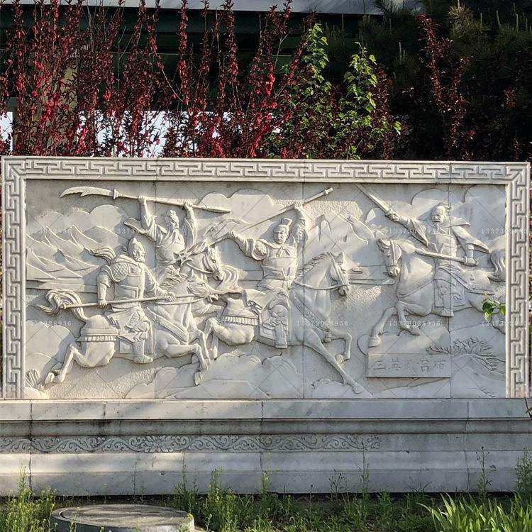 石雕人物浮雕大型大理石汉白玉景观墙壁画学校广场文化墙设计制作