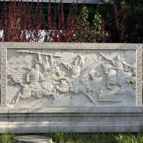 石雕人物浮雕大型大理石汉白玉景观墙壁画学校广场文化墙设计制作