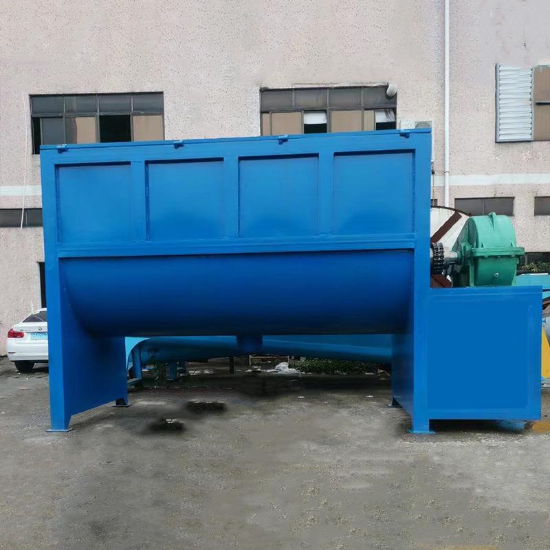 上海客户特别订购重型卧式干粉化工搅拌机 干粉加液体混合搅拌机
