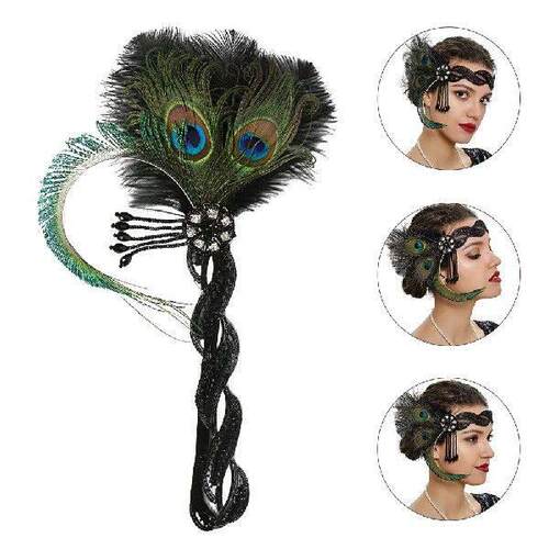 Feather Tassel Headband Hair Bands Elegant Headwear Flapper