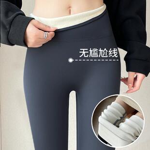 加绒鲨鱼裤女外穿2025新款秋冬季加厚保暖棉裤冬款瑜伽紧身打底裤