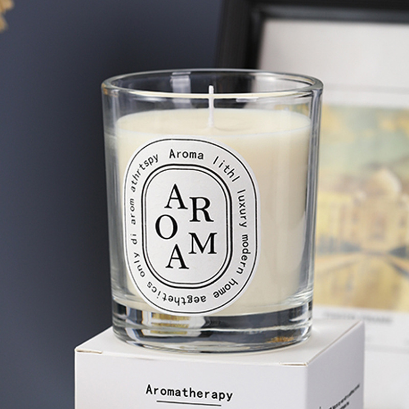 玻璃杯香薰蜡烛植物精油大豆蜡片