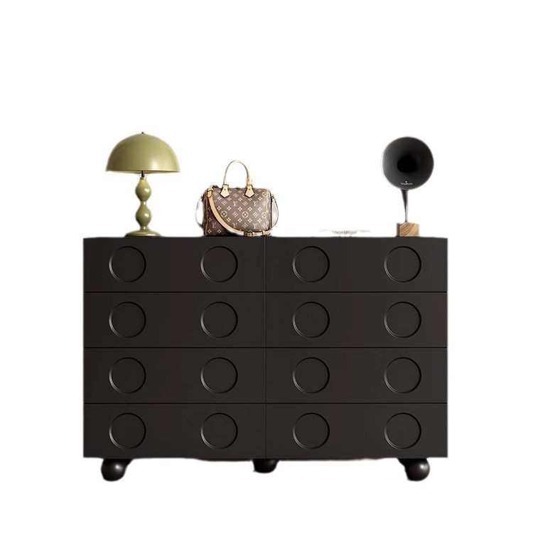 黑色复古八斗柜卧室床尾收纳储物柜斗柜客厅玄关柜电视沙发边柜,住宅家具,斗柜,淘宝优惠券,粉丝福利购,淘宝优惠卷