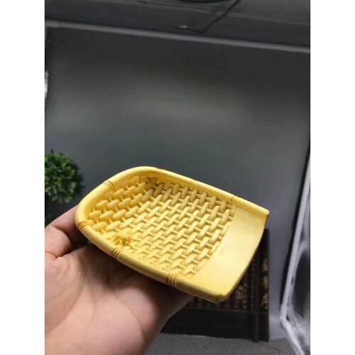 小叶黄杨实木雕刻小铲小簸箕手把件居家雕刻工艺品摆件勺茶道用具