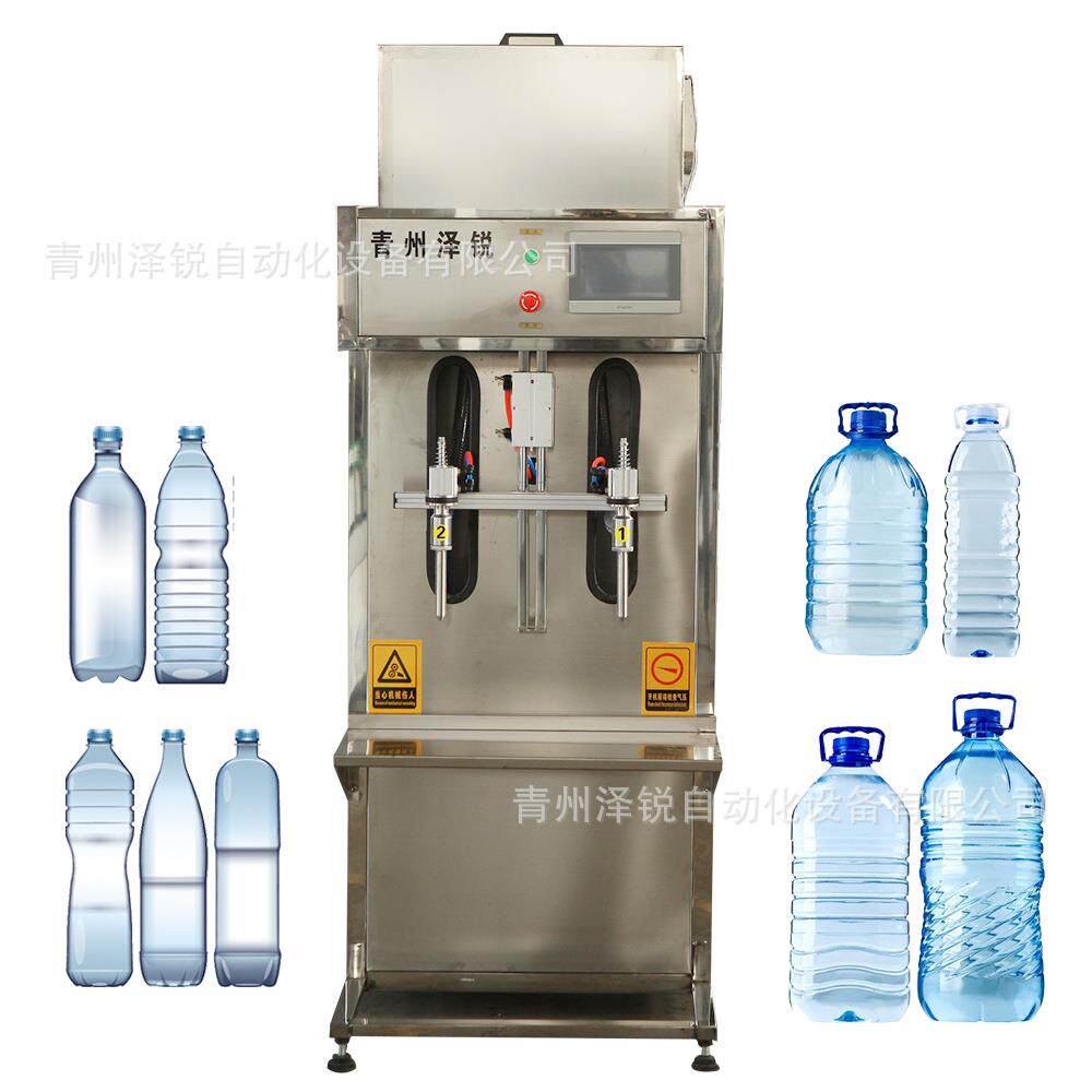 半自动小型灌装机瓶装桶装纯净水灌装机1-20L液体灌装设备