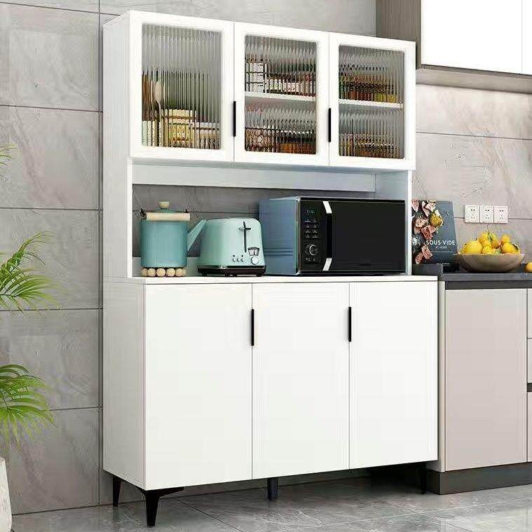 厨房储物柜餐边柜一体靠墙微波炉厨房置物架新款餐厅玄关吧台酒柜