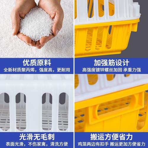 塑料鸡笼运输笼大号成鸡周转箱装鸡鸭鹅兔家禽笼子养殖的鸡筐商用
