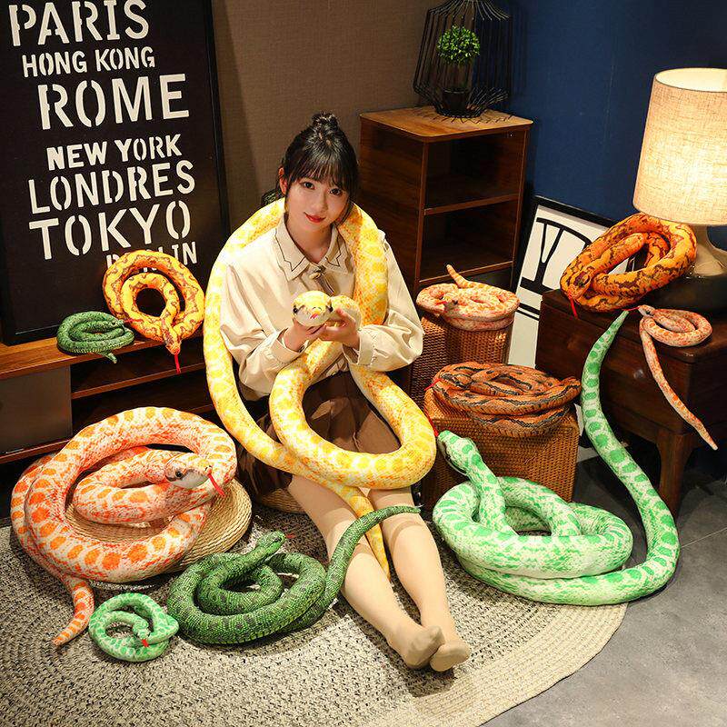 仿真蛇公仔毛绒玩具大号假蟒蛇玩偶创意整蛊道具恶搞小蛇男孩礼物