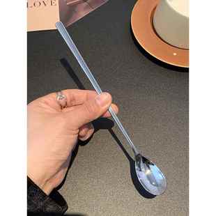 304不锈钢精致咖啡勺长柄搅拌勺奶茶蜂蜜奶粉搅拌棒可爱搅拌勺